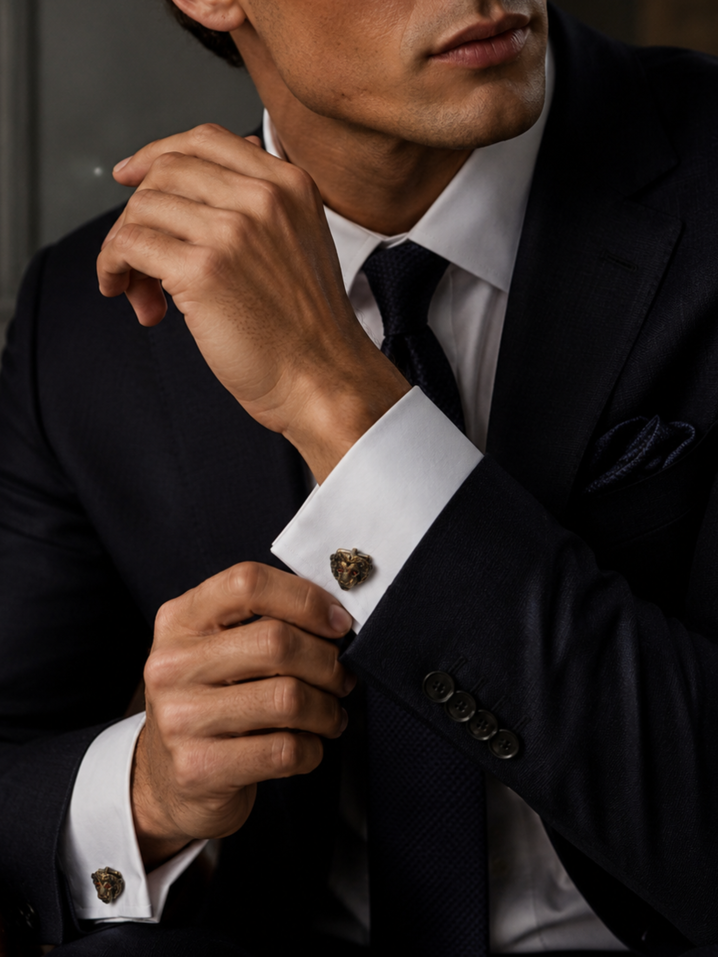 Regal Lionhead Vintage Cufflinks