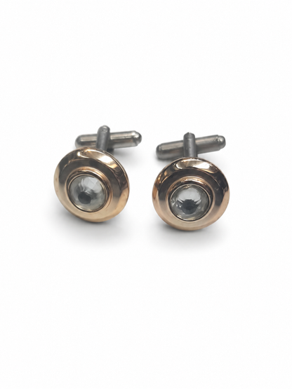 Aurora Crystal Gold-Tone Cufflinks
