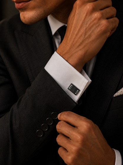 Onyx Regent Crystal Cufflinks