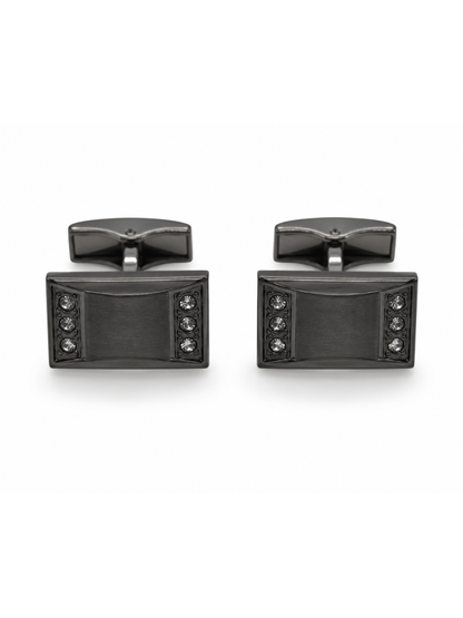 Onyx Regent Crystal Cufflinks