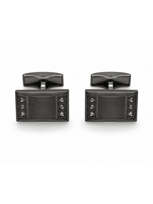Onyx Regent Crystal Cufflinks