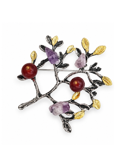 Vintage Branch Design Statement Brooch
