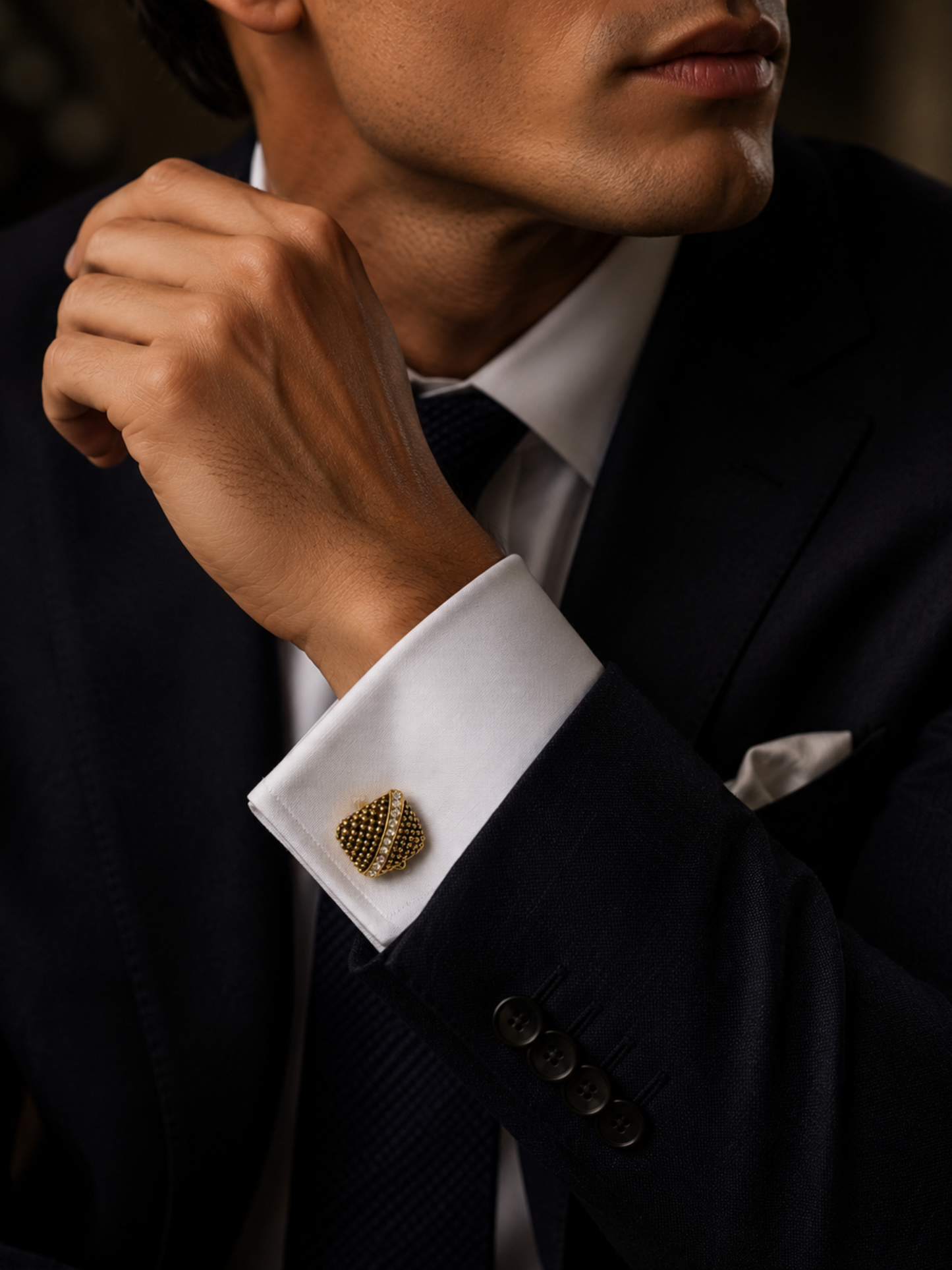 Midnight Luxe Crystal Cufflinks