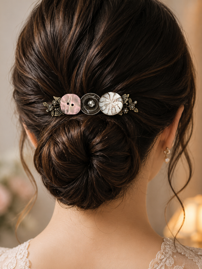 Blush Ivory Bloom Pocket Pin