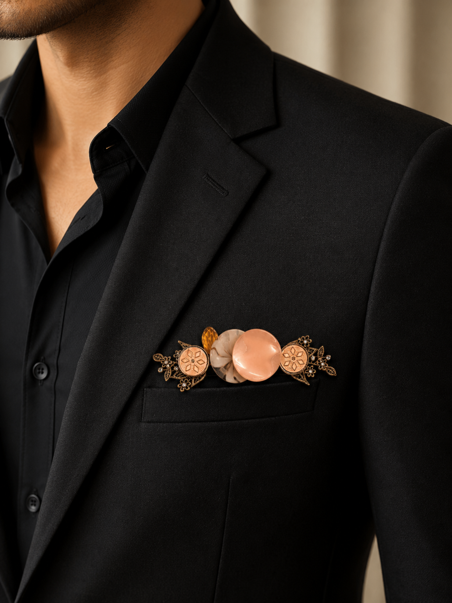 Peach Luxe Pocket Pin