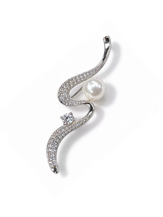Pearl Luxe Wave Brooch