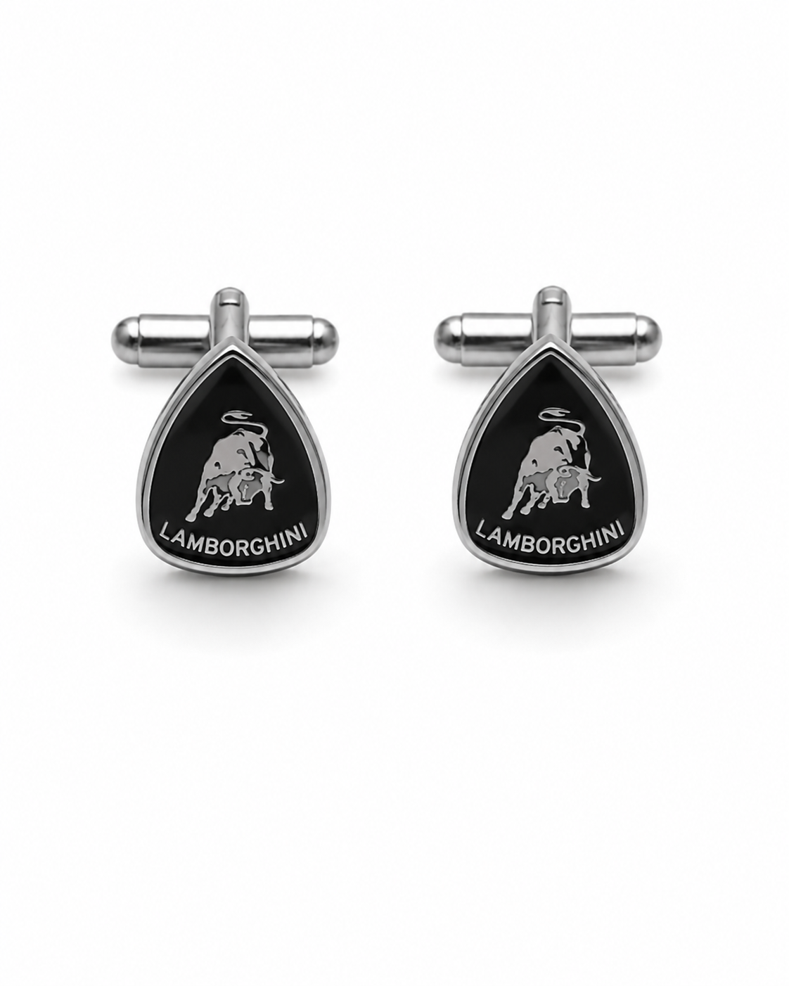 Bull Emblem Executive Cufflinks – Black & Silver Edition