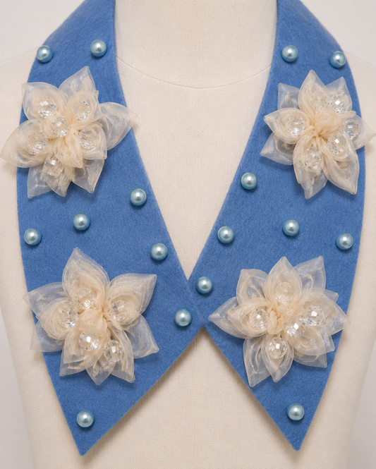 Blue Mist Floral Collar