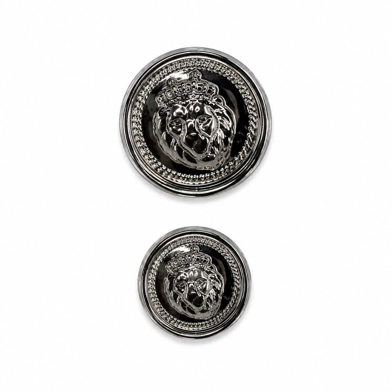 Regal Silver Crest Buttons