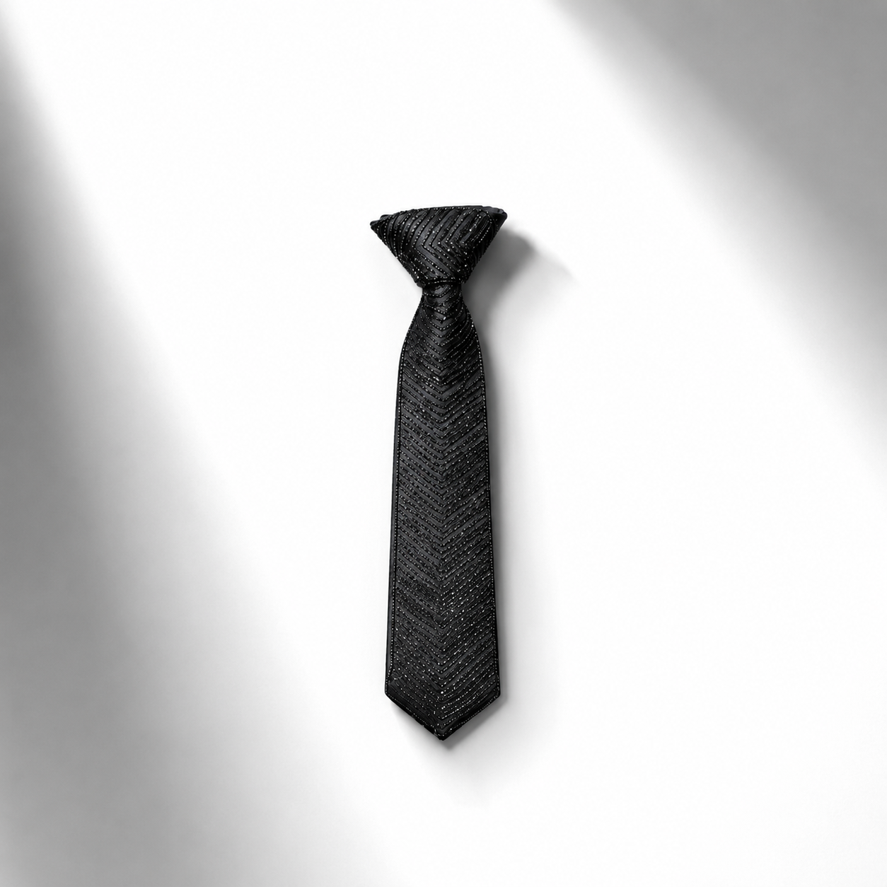 Midnight Chevron Tie