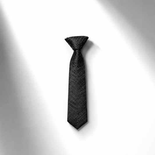 Midnight Chevron Tie