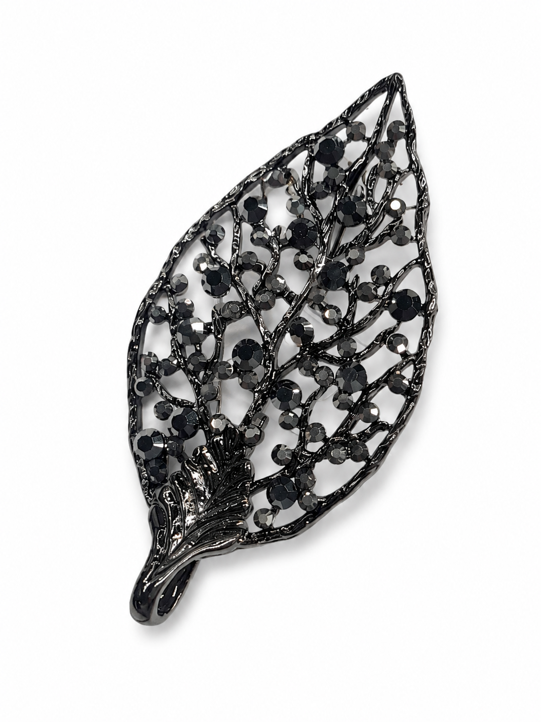 Noir Leaf Brooch