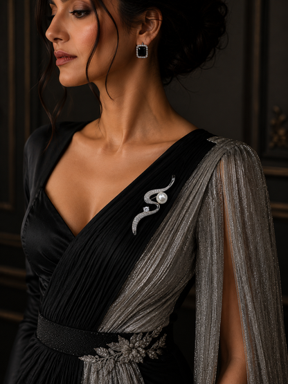 Pearl Luxe Wave Brooch