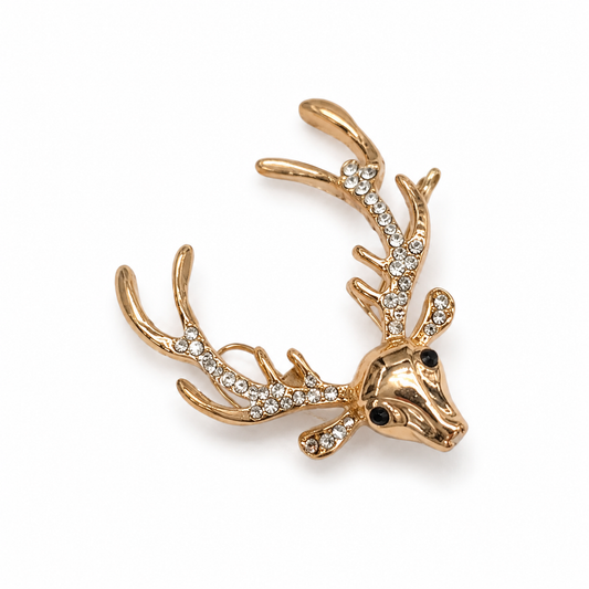 Regal Stag Crest Brooch