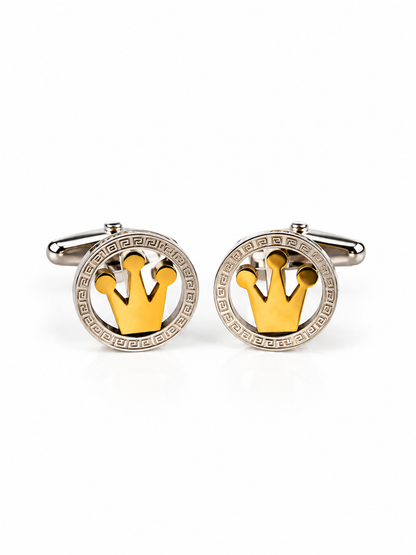 Regal Crown Gold Cufflinks