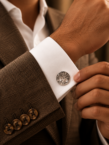 Sterling Tree of Life Cufflinks
